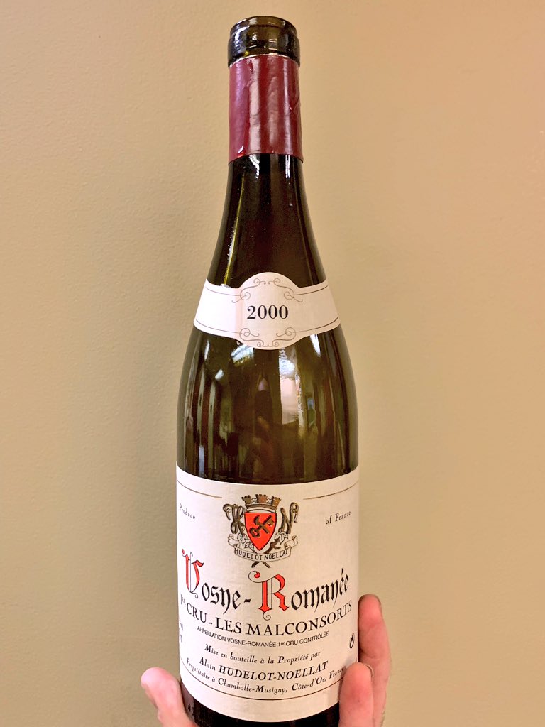 So_mmel_ier's tweet photo. Hudelot-Noëllat makes some serious juice. 2000 #Malconsorts is ready to go. This #vineyard is right next to #LaTâche #Burgundy #wine https://t.co/Iqn5UJkB53
