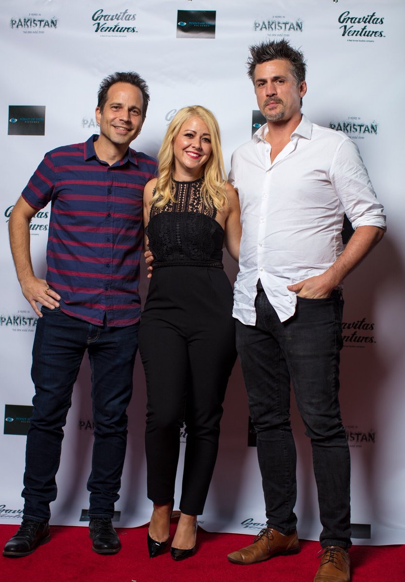 Pic with director @jamielynlippman and composer @stephenlightbright from Friday night’s successful premiere of ‘3 Years In Pakistan: The Erik Audé Story.’ #3yearsinpakistantheerikaudestory #laemmlenoho7 #pointofviewpictures #gravitasventures