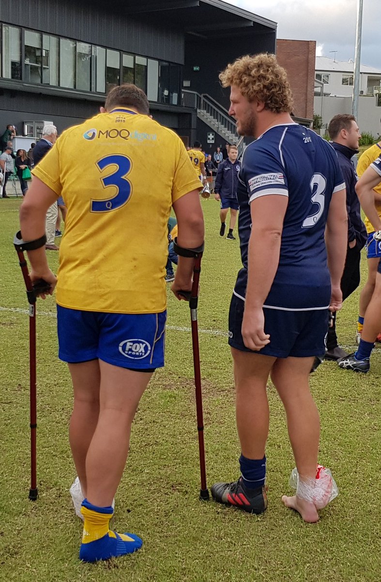 SuckerForRed's tweet photo. Well. They've got a pair of good ankles between them..... #BRIvQLD #NRC18 @Ruan_Twin @JamesSlipper https://t.co/HDoVcXb6Dj