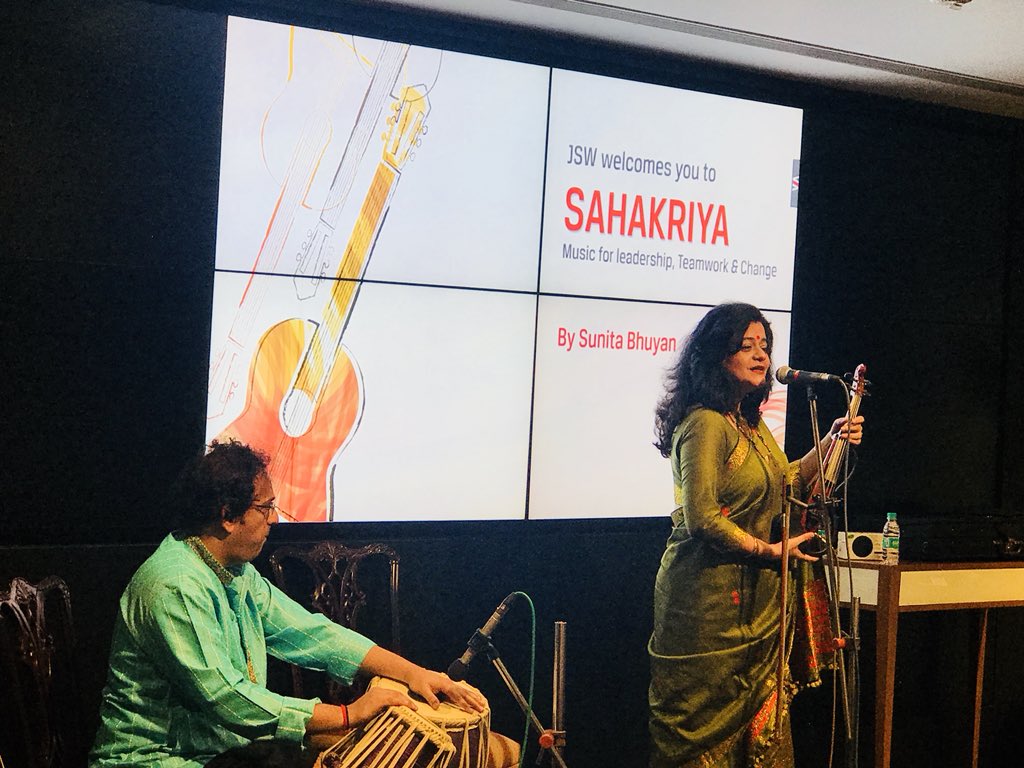 VijaySinha_HR's tweet photo. Thank you so much @sunitaviolin for enriching our lives with your music therapy #TheJSWGroup https://t.co/BF3niiCBQk