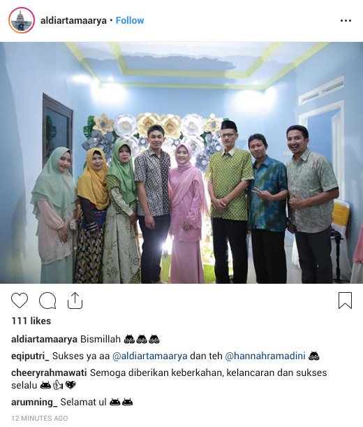 BWonderFans's tweet photo. Wahhh Selamat yaaa @hannaramadhini @aryaaldiartama

Arya di pic1 sekilas ngapa mirip Aa Pajar :p https://t.co/n9R9vdS6c4