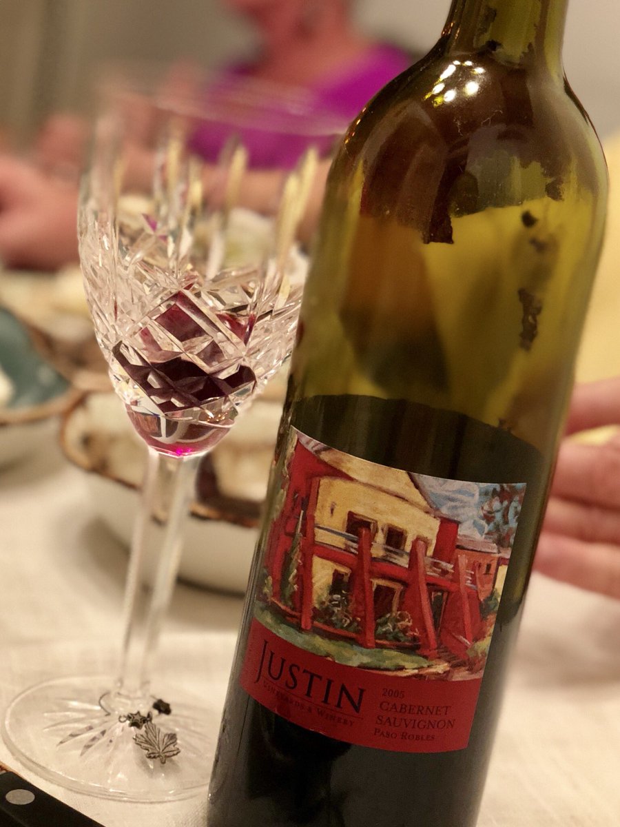 James90266's tweet photo. For my birthday I pulled out my final bottle of 2005 @JUSTINWine Cab tonight, fully expecting it to be well past it’s prime. Dang, it was fantastic! This was the vintage that made me fall in love with #Justin #enophile https://t.co/8BzOWqFYAL