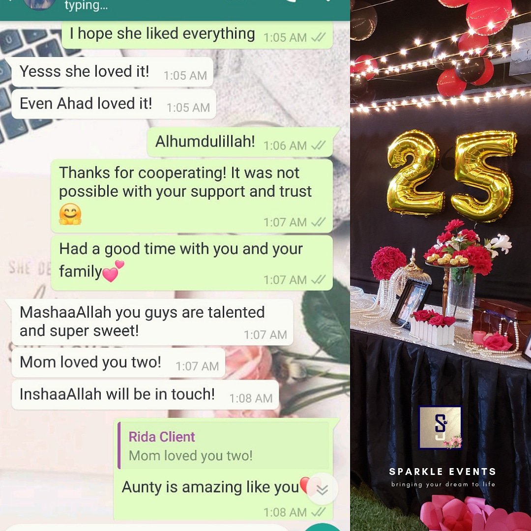 S_eventplanner's tweet image. All our efforts become worth it when our clients show us their happiness regarding the setup❤ Thank you for continued support &amp;amp; love!! 

#sparkleevents #CustomEvent #eventplanner #karachi #karachievents #eventdesigner #birthday #themedecor #events #yolo #moments #customerloyalty