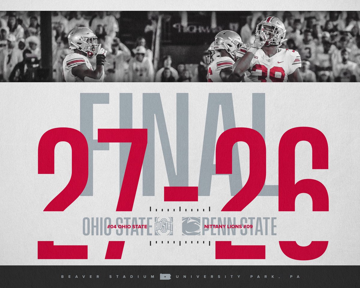 What a finish!!

4Q rally brings the #Buckeyes to 5-0

O-H!!

#GoBucks #WinTheMoment