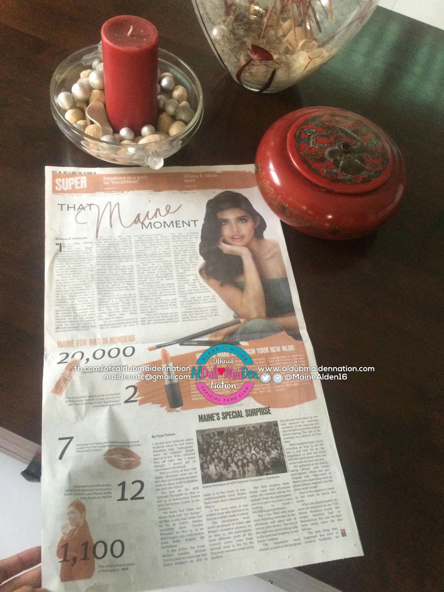 Grab your copy of Inquirer Newspaper today! 😍

<a href="/mainedcm/">Maine Mendoza</a> <a href="/MBUycoco/">Michael B. Uycoco</a>
<a href="/macmendoza75/">Mary Ann Mendoza</a>

#ALDUBTrulyLoved 

cr: <a href="/maiden16_kwt/">ALDUB|MAIDEN KUWAIT</a>