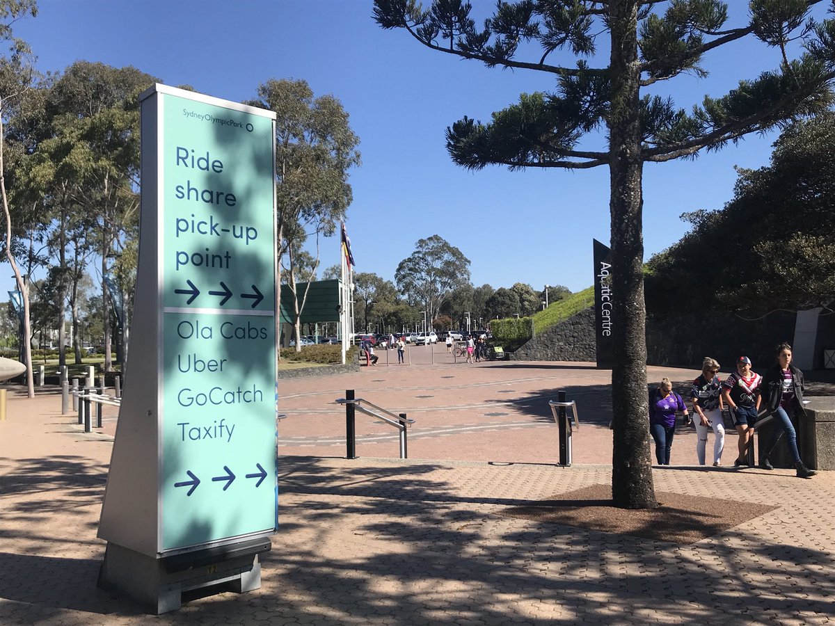 USING ride share for the #NRLGF today? The designated pick-up/drop-off location is in <a href="/sydolympicpark/">Sydney Olympic Park</a>’s P2 car park near the Aquatic Centre with coffee &amp; entertainment for drivers &amp; passengers 😎