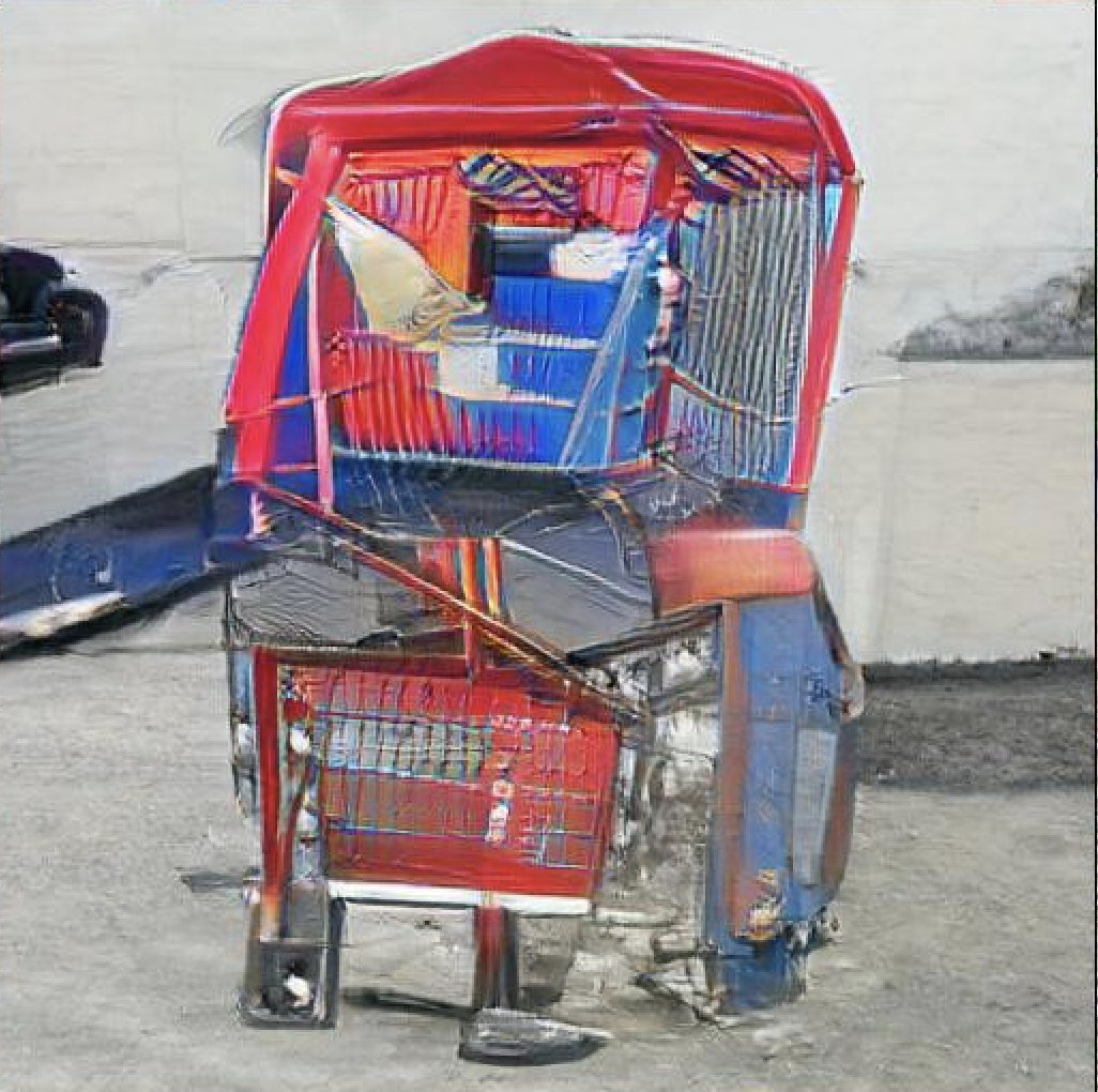 JanelleCShane's tweet image. Strangely compelling #BigGAN generated shopping carts