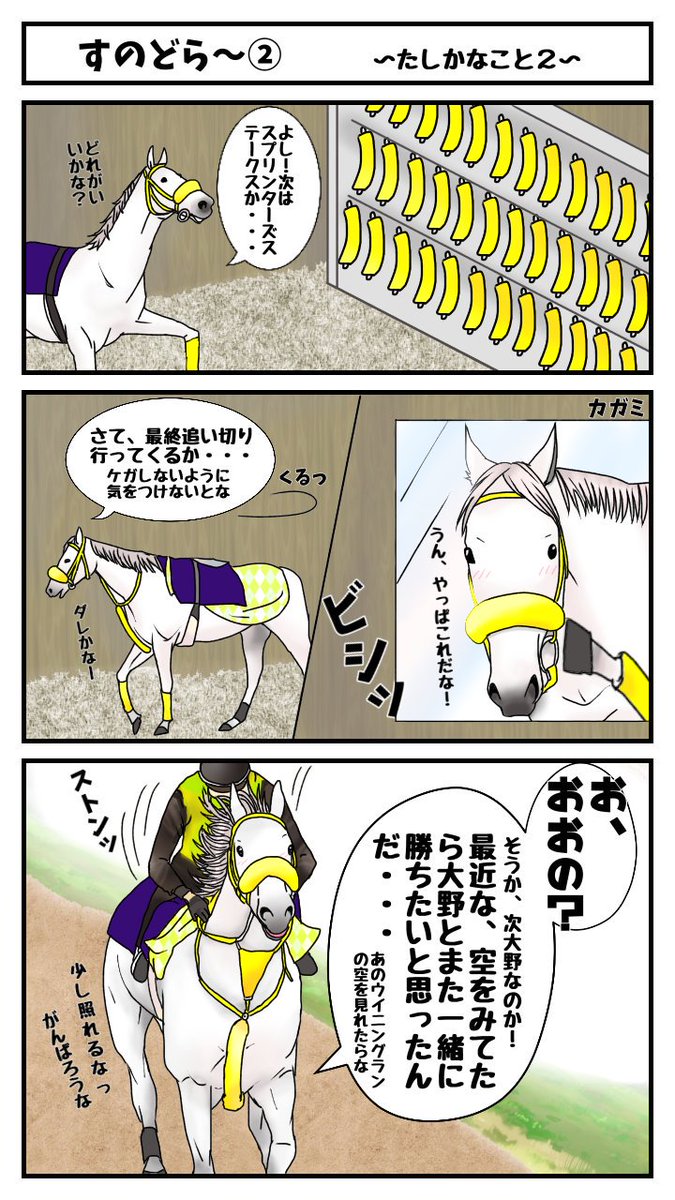 【すのどら～2 たしかなこと】

#スノードラゴン
#すのどら～
#馬のマンガ
#スプリンターズステークス 