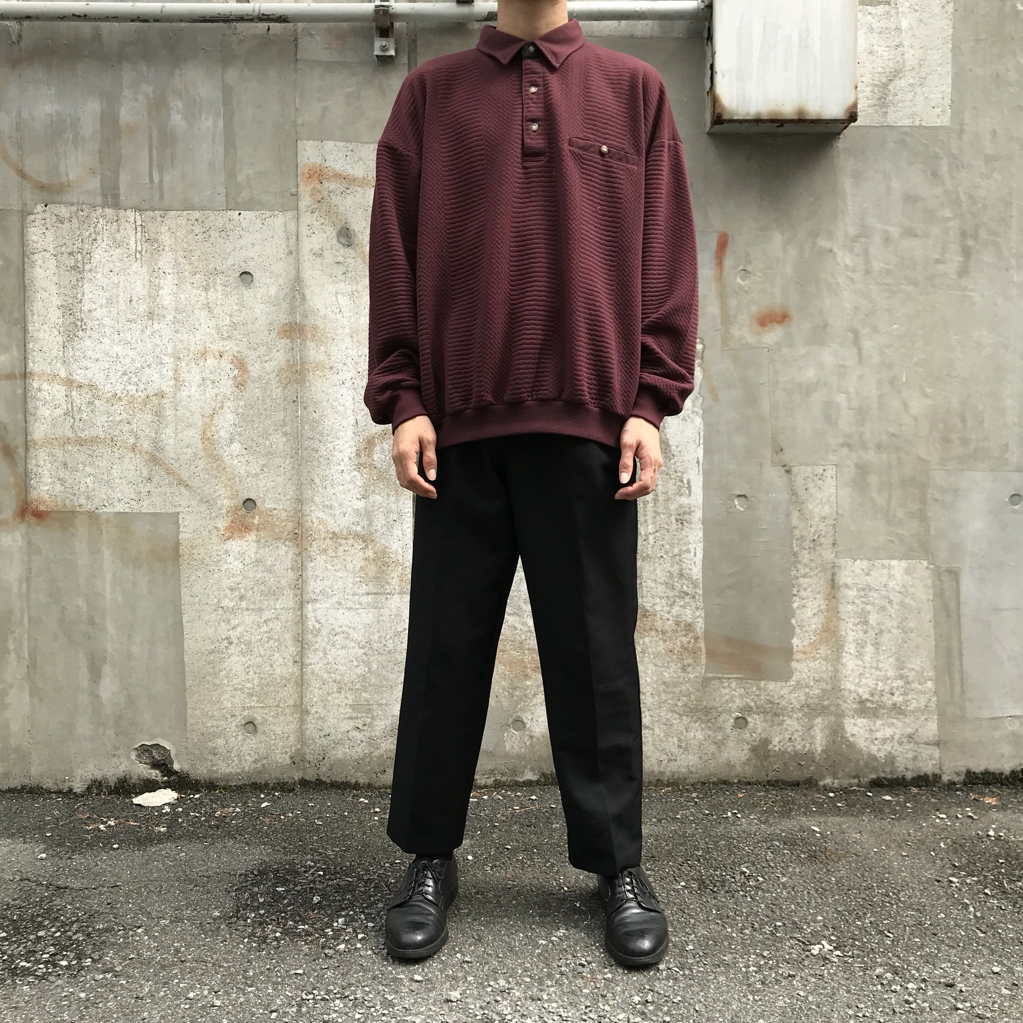 Catchy Horie Catchy堀江です おはようございます 9月30日 日 今月最終日もオープンしております ワインレッド プルオーバーシャツです スウェットのように一枚で着れて お洒落です 古着屋catchy 古着 古着屋 古着男子 古着コーデ フリース