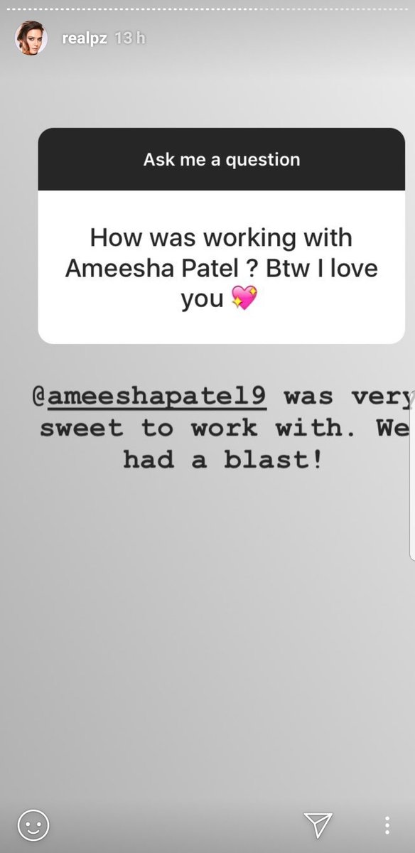 How sweet!

<a href="/realpreityzinta/">Preity G Zinta</a> shares her experience on working with  <a href="/ameesha_patel/">ameesha patel</a> in #BhaiajiSuperhit !

Two ladies who are loved 😄

#PreityZinta #AmeeshaPatel