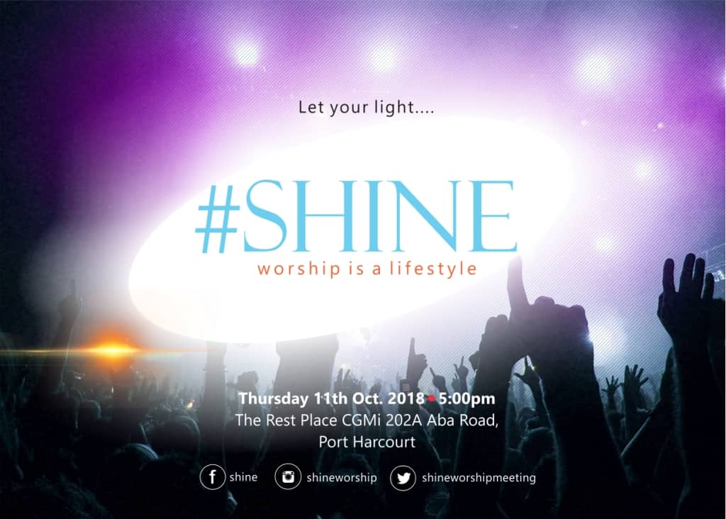 Shineworship's tweet photo. It's all coming together...Thursday 11th October, @ The Rest Place CGMi ..#Shine2018. @PastorTariTalks @Cillsoul @RestPlaceChurch @taribojoseph @cgmiechurch @Chibeedaniels @awipi_emmanuel @Sam_0410 @Ejarune @RevdUp_Ikenna @KDC_PH @thelifewithoutB @aypotato4u https://t.co/rHyqw4bBRy
