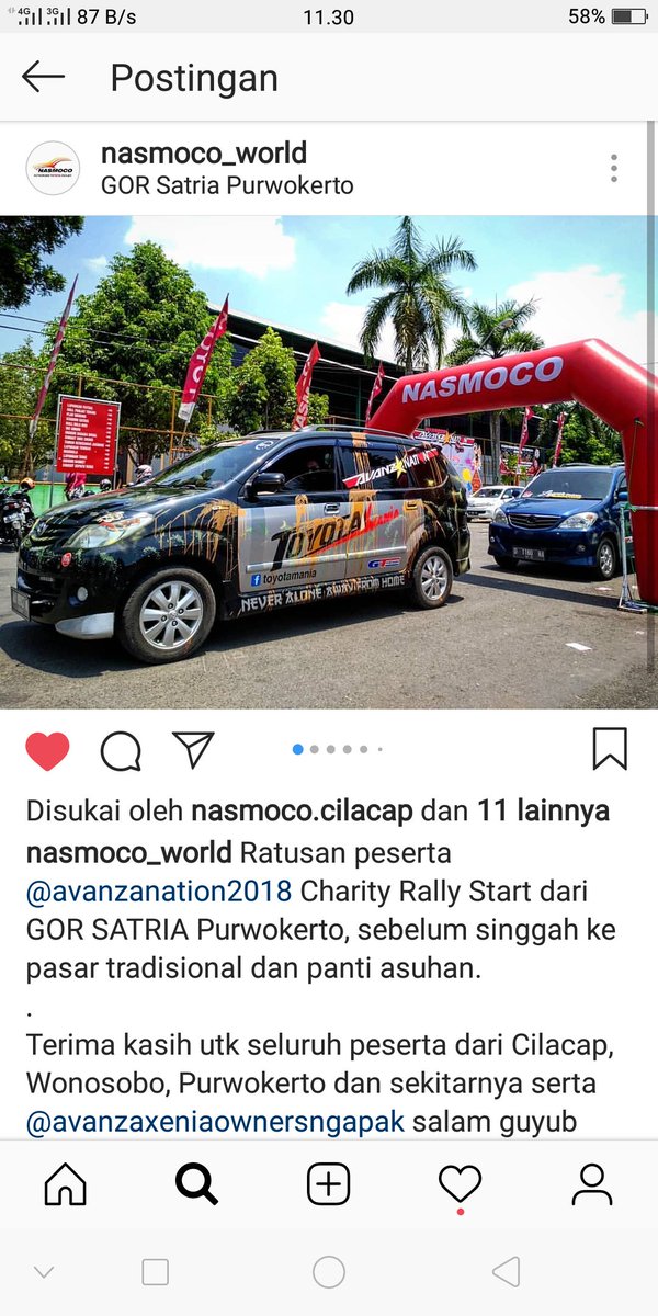 ToyotaMania_ID's tweet photo. Yuk ramaikan keseruan Avanzanation2018..@ToyotaMania_ID
@ToyotaID
@harisoewondo
@GTRadial_Indo @Leo_GTRadial
@NASMOCOworld
#avanzanation2018
#NasmocoAvanzaNation2018
#VlogCompetition
#DigitalModifikasi
#charityrallypurwokerto
#toyotamaniaindonesia https://t.co/7ZUacgAxKe