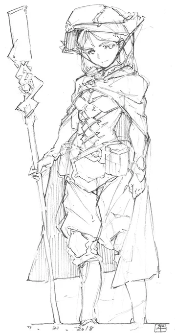 旅人魔導士
#sketch #doodle #落書き #創作 #オリジナル 