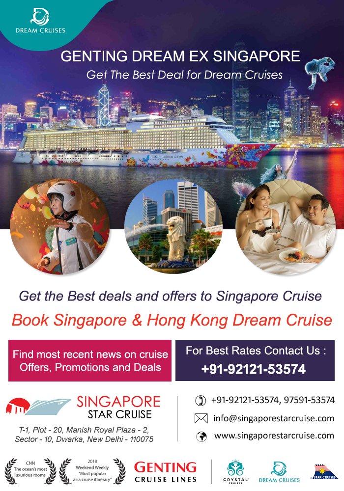 SinStarcruise's tweet photo. Book Cruise Packages - get discounted deals!
Dream Cruises is Asia’s luxury cruise line that aims to redefine vacation travel with a transformation journey at sea.
Call us : +91-92121-53574.
#dreamcruise #dreamcruiseline #gentingdream #singaporecruise, #singaporestarcruise https://t.co/KZbjtgzCmE