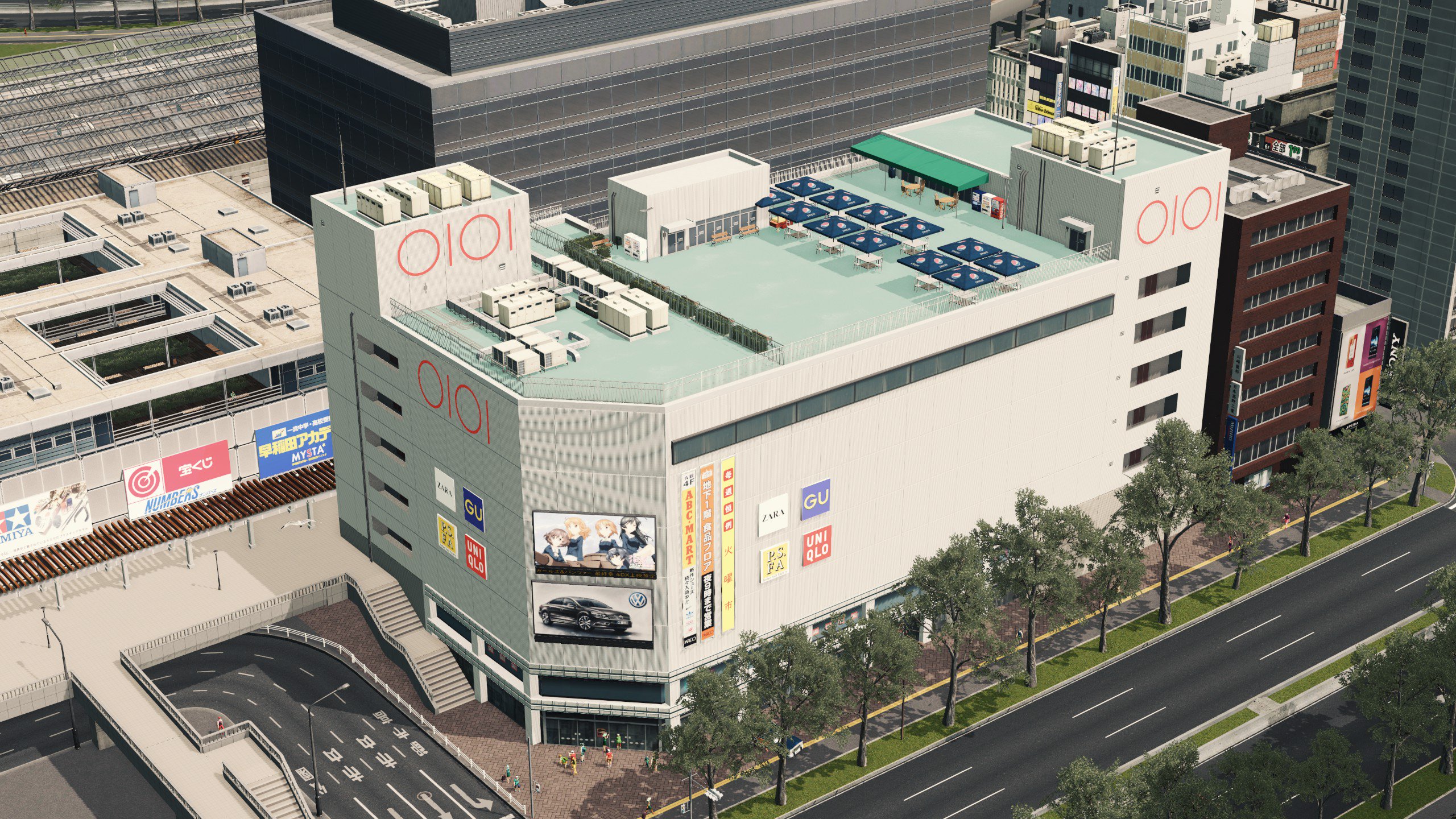 神乃木リュウイチ Kaminogi Citiesskylines New Release Japanese Department Store 駅前ファッションビル デパート 典型的な百貨店 ファッションビルの建物です Use Props And Build Your Own Department Store T Co X0qf7ztwu6