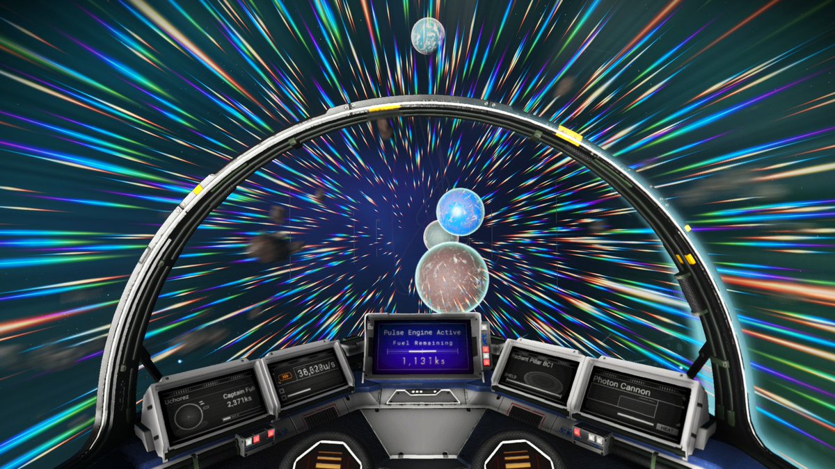 Turpanq's tweet photo. BACK to BASE!!! Besides UCHOREZ there are 5 other planets orbiting VOSTOK making it one of TURPANQ's main systems. From close to far they are RITLAKER, LUUNEL, ROLIENOS, PHORLOFF, and SHOMONUTA. But you are not ready to handle the other 5 yet mammal! #NMS #NMSpix #NoMansSky https://t.co/UpC3esFl89