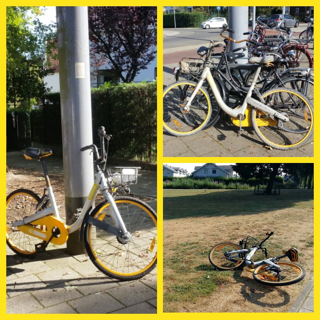 inHillegersberg's tweet photo. Is er al antwoord uit Singapore @judithbokhove? De buitenruimte in #Hillegersberg is al maanden vervuild met de #obike. #buitenruimte #Rotterdam https://t.co/Fzjv5ZNO31