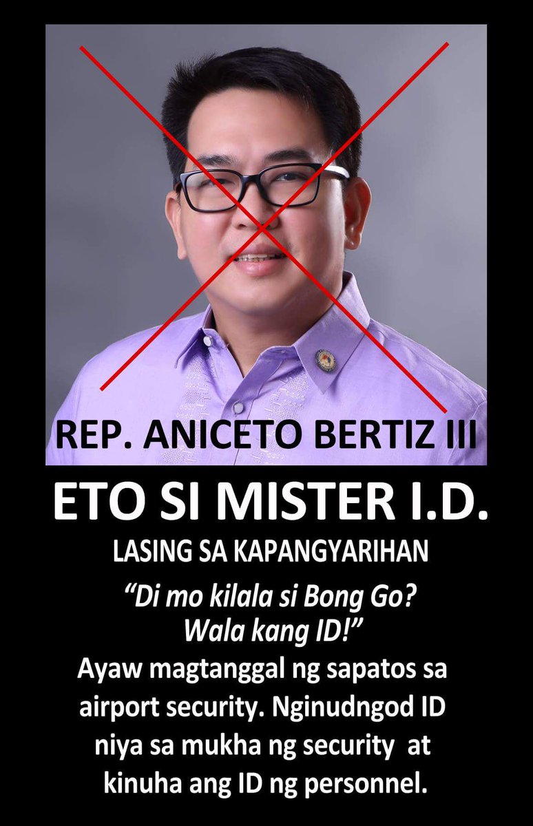 Simplyirony's tweet photo. #kupal #bertiz 
If kilala pala si BONG GO excuse kna pala sa security inspection. Oh bka my tinatagong baho sa paa 😂😂😂
@IamEthylGabison https://t.co/pPBN3cRUqD