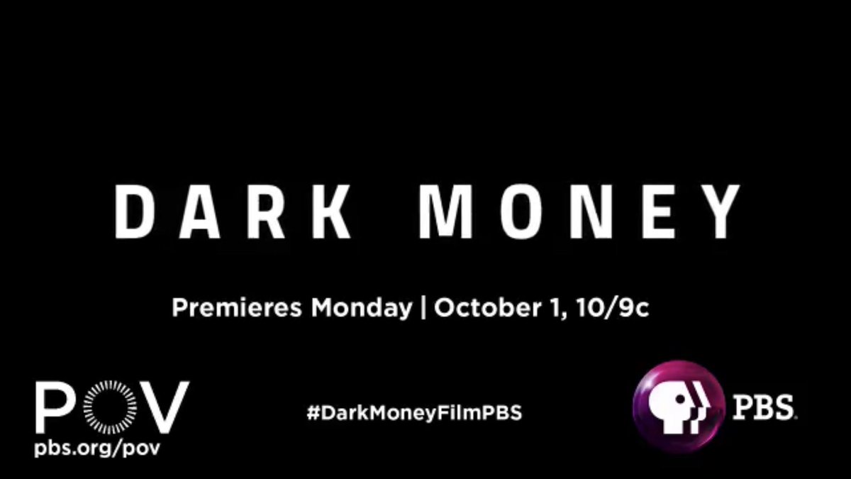 lovetogive2's tweet image. THIS is going to be a MUST-watch on Monday! #DarkMoneyFilmPBS #POVDocs #EndCitizenUnited #Koch #Mercer #Anschutz #SheldonAdelson👉