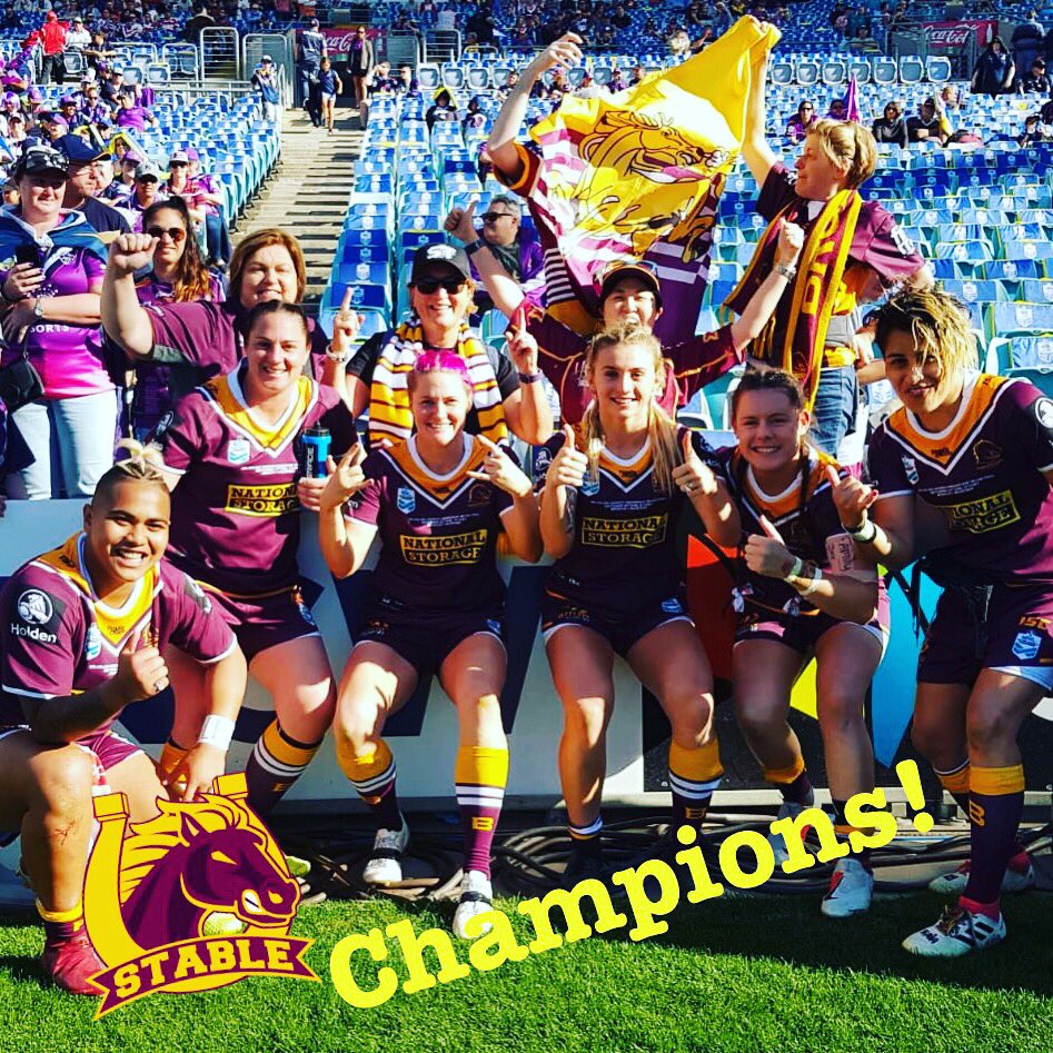 broncosstable's tweet photo. 34-12 winners! Well done @brisbanebroncos women! #NRLW #bronxnation #broncosstable https://t.co/Qmih7xokEo