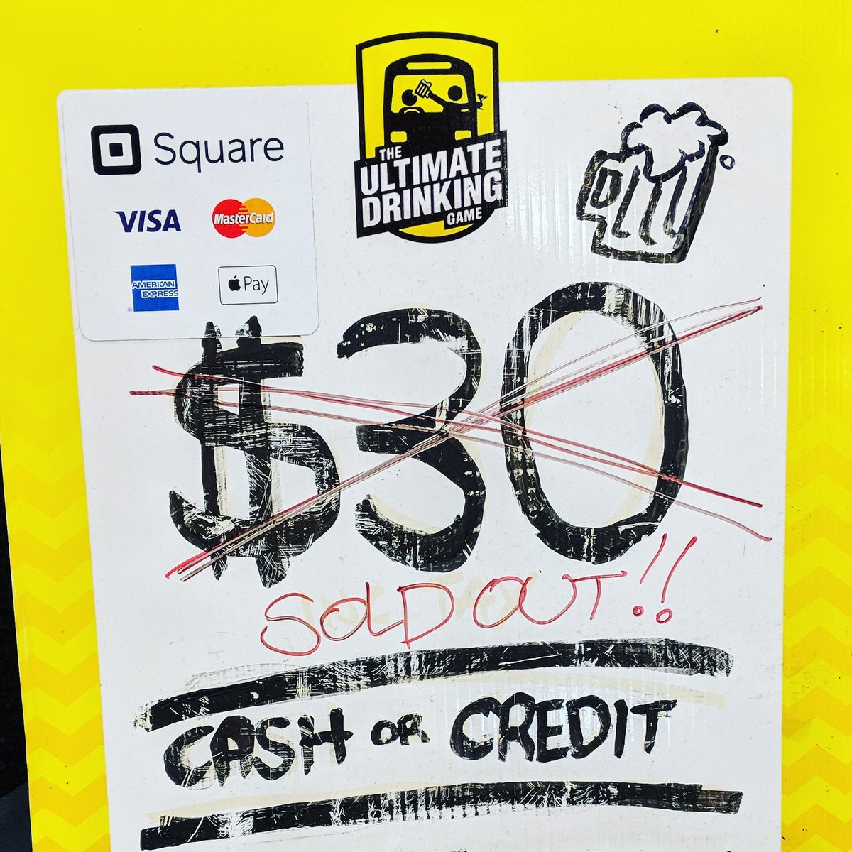 UltimaDrinkGame's tweet photo. Good problem to have? THANKS FOR PLAYING @OzComicCon!! #ultimatedrinkinggame https://t.co/UUARtmZG7Q
