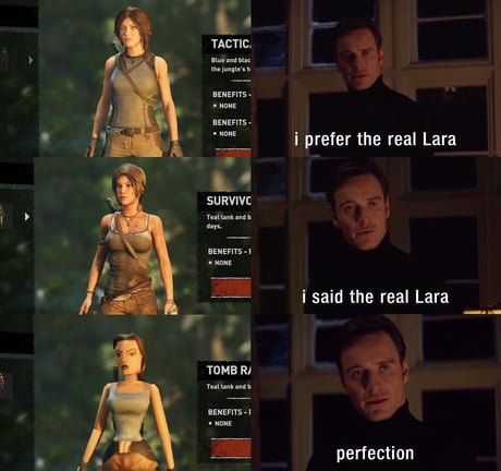 TheGameCornerIT's tweet photo. Michael Fassbender prefers real Lara Croft https://t.co/ajztjvIBu1
