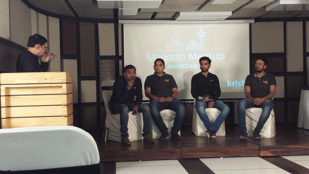 moingshaikh's tweet photo. Mr. Jitendra Padamshali of @krishtechnolab sharing useful info about developing, sharing, and selling on @magento market place.

#MagentoMeetupAhd #MagentoMeetup #eCommerce https://t.co/e7DmnAfjmT
