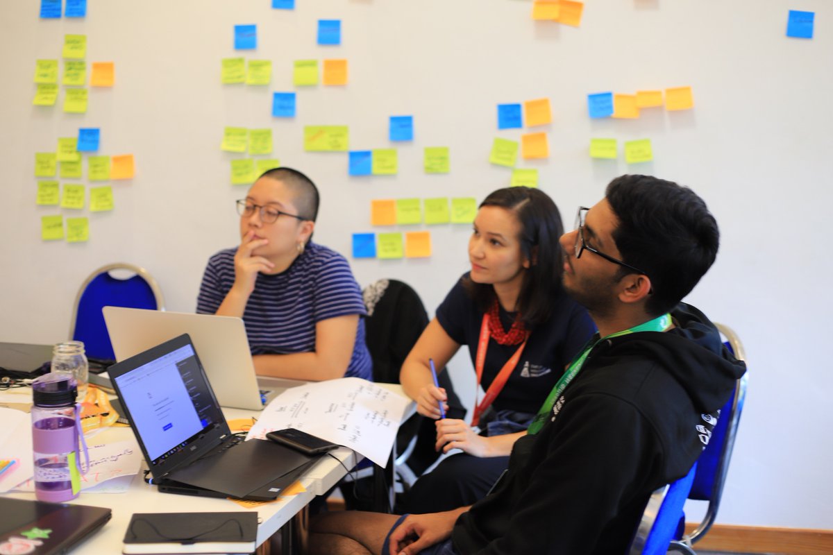 GovTechSG's tweet photo. Teams at the #SWSG2018 hackathon spent the last hours prepping and tweaking their solutions. As one of the teams shared, "the hackathon was really an opportunity to validate their ideas at a platform of like-minded people who wanted to make a change." #PublicGood #GovTechSG https://t.co/nMzSbnAfIN