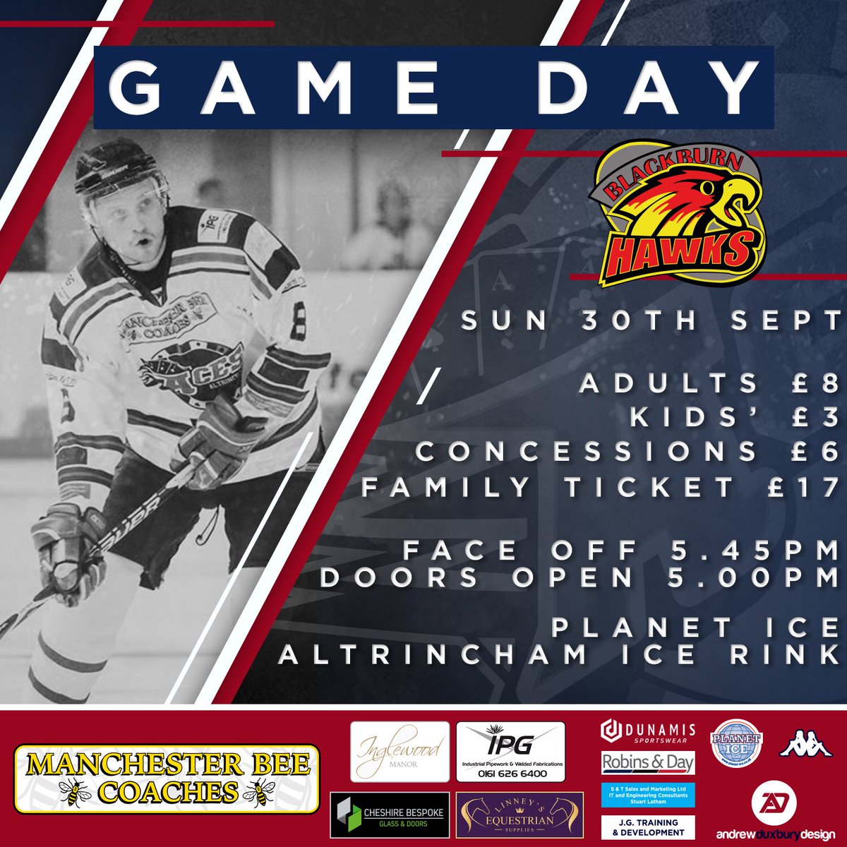 Altrincham Aces (@altyaces) on Twitter photo 🚨🚨 GAME DAY 🚨🚨
We welcome the <a href="/blackburnhawks/">Blackburn Hawks</a> 2 to Altrincham tonight. The Aces are looking to bounce back from last weekend’s defeats, and what better way to do so with a game on home ice.
#aces #altrincham #acesvshawks #letsgoaces 🚨🚨 GAME DAY 🚨🚨
We welcome the <a href="/blackburnhawks/">Blackburn Hawks</a> 2 to Altrincham tonight. The Aces are looking to bounce back from last weekend’s defeats, and what better way to do so with a game on home ice.
#aces #altrincham #acesvshawks #letsgoaces