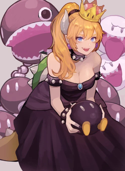 今更ですが可愛くて描きたかったキングテレサ姫?前に描いたクッパ姫と一緒に? 
