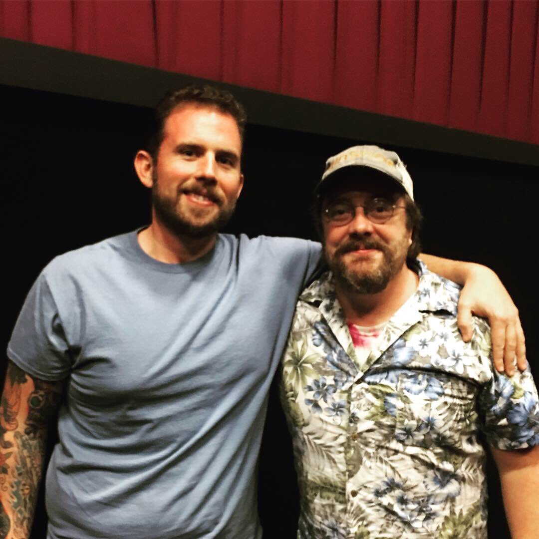 saywadel's tweet photo. Had the pleasure of meeting @MaconBlair and asking @saulnier_jeremy a few questions at a screening of #HoldTheDark - Such a cool experience and I’m immensely grateful to talk with two dudes I respect so much. https://t.co/b2tLqxtdOb