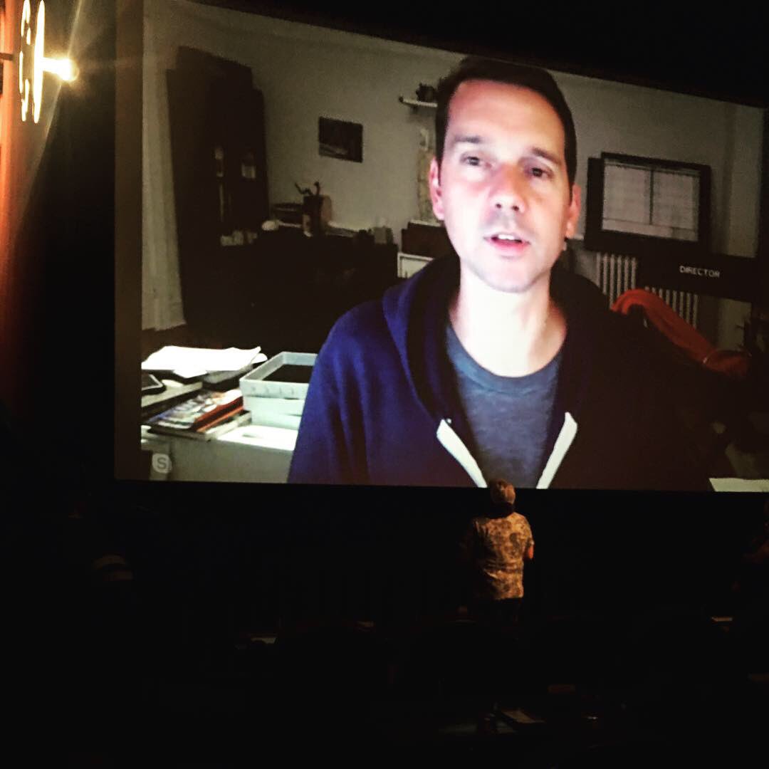 saywadel's tweet photo. Had the pleasure of meeting @MaconBlair and asking @saulnier_jeremy a few questions at a screening of #HoldTheDark - Such a cool experience and I’m immensely grateful to talk with two dudes I respect so much. https://t.co/b2tLqxtdOb