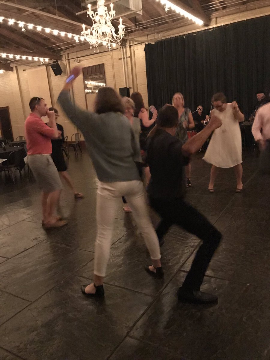 DShatzkes's tweet photo. Can anyone identify the booty-bumping pair on the dance floor at the #ASHNR18 gala at Savannah Station? @ASHNRSociety luminaries are multitalented. https://t.co/IDkUQFY3xn