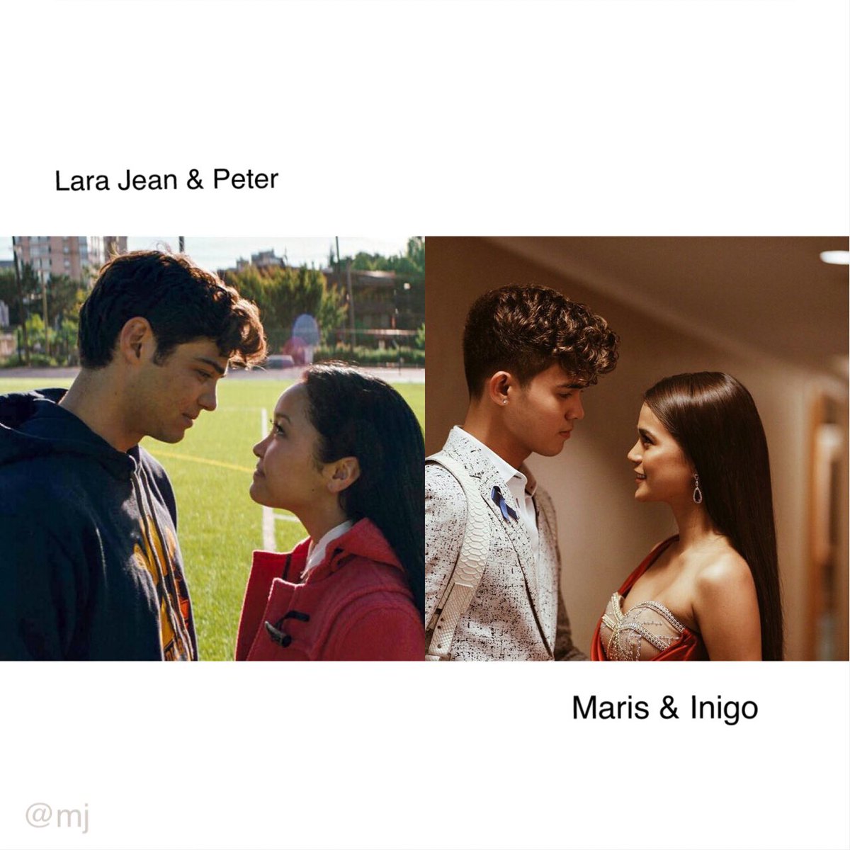 memzkiiie's tweet photo. Hi Lara Jean &amp; Peter Kavinsky @MissMarisRacal @OneInigoPascual https://t.co/n46y9vSm4y