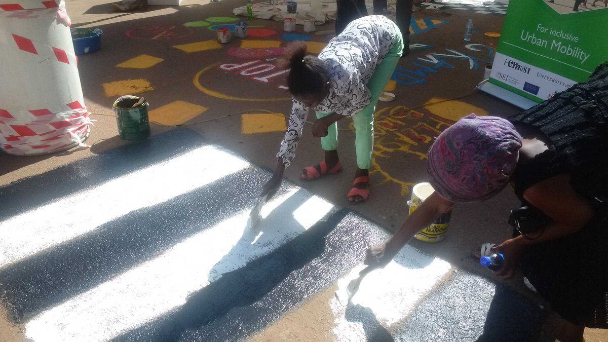 MusisiAlex's tweet image. Inclusive urban mobility, place making activity luwum Street.  by team kamp, i-cmiist