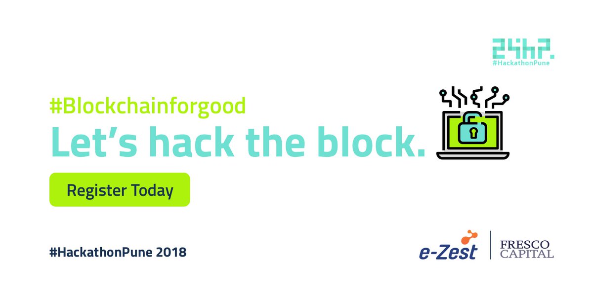 ezest's tweet photo. #BlockchainForGood. Let's Hack the block. An opportunity to show what your team is made of. Register your team today for #HackathonPune 2018 at https://t.co/AgZ0LEb05D. There is more to #blockchain than bitcoin. #IoT #Agile #AI https://t.co/GI5Qd6NfrZ