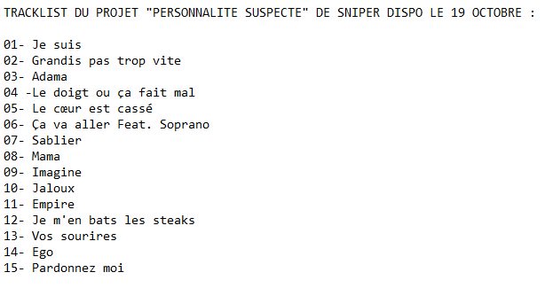 sniper personnalité suspecte