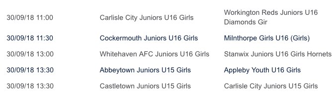 MATCH DAY | 5 games, 10 teams across Cumbria playing today!

Good luck everyone! #GirlsFootball