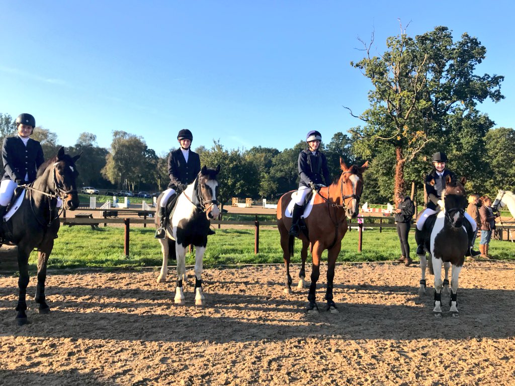 The Equestrian Team have been up very early to compete at Felbridge today! Fab to get the team out, well done to all jumping today! #SHSequestrianteam #NSEA #showjumping #flyingoverthejumps