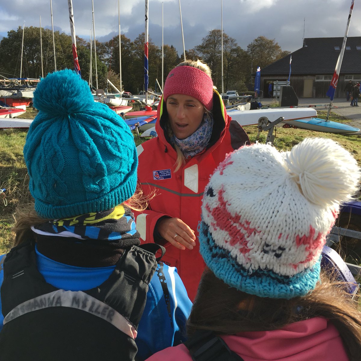 RYAScotland's tweet photo. Canโt beat a bobble hat! #toptipswith @charlottegbr #RJC2018 #RYASPerformance @RYAYouthSailing https://t.co/HSX5OSslnx