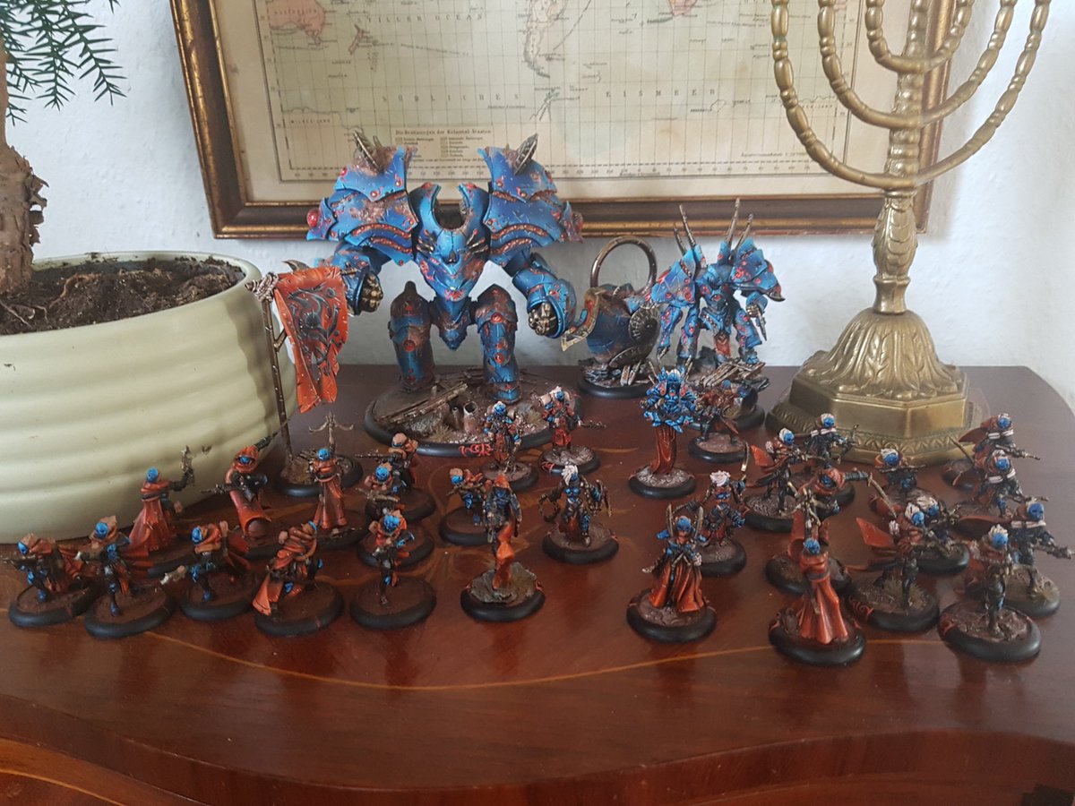 PinoKasper's tweet photo. With the dynamic update for Ret live, I am list building and painting! 1st list is somewhat familiar and almost painted... 2. Not so much... https://t.co/YdcAgqQWKJ