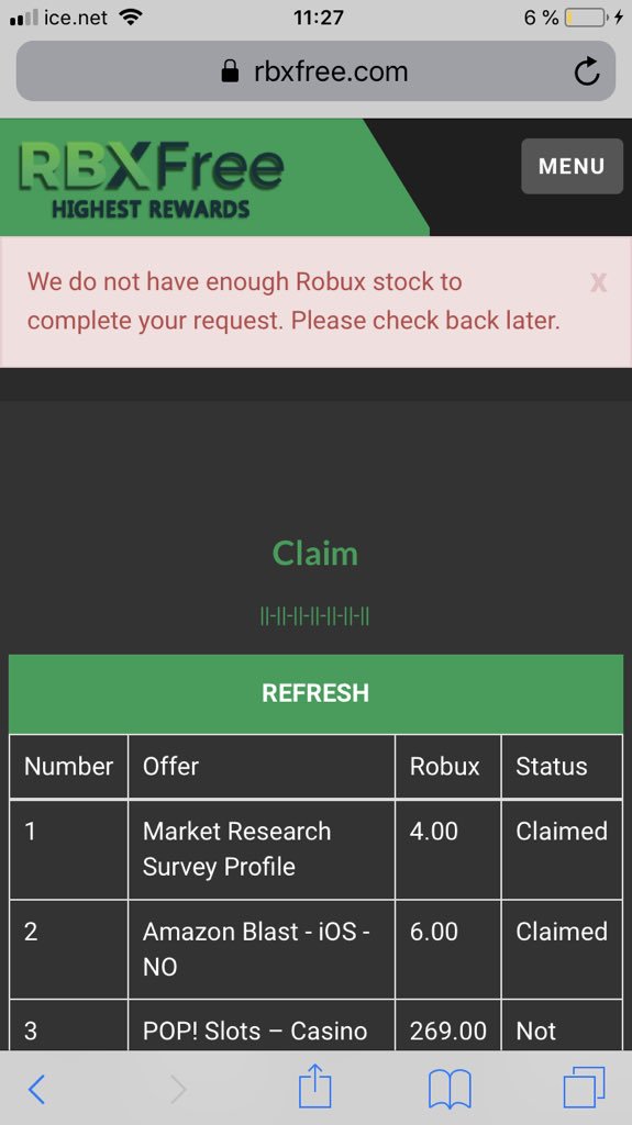 Rbxfree Com On Twitter Payout Issues Fixed Small Stock Of 11k