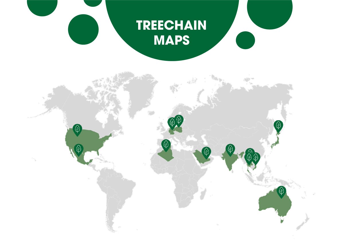 TreeChain_TCN's tweet photo. How do you manage the treechain network's digitized tree system?
TCN's team is researching #TreeChainMap, a high-tech digital map that can keep track on every individual tree data. It will locate the entire global tree system to create a network of trees. https://t.co/kMg49VlmXw