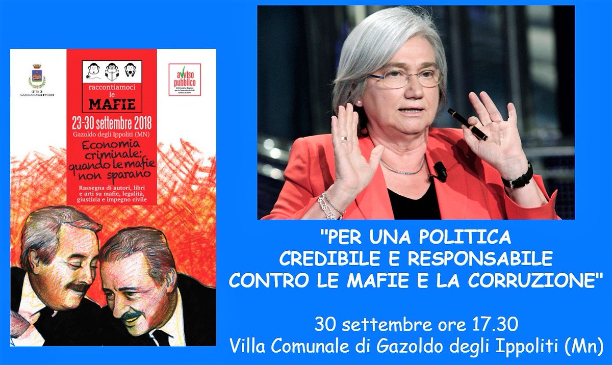 avvisopubblico's tweet photo. #RLM2018 Per una politica credibile e responsabile contro le #mafie e la #corruzione è il titolo dell’ultimo appuntamento di #RLM2018 con la presenza di @rosy_bindi Al termine dell’incontro sarà consegnata copia della Costituzione della Repubblica italiana ai diciottenni del 2018 https://t.co/ZqOptGmEUp