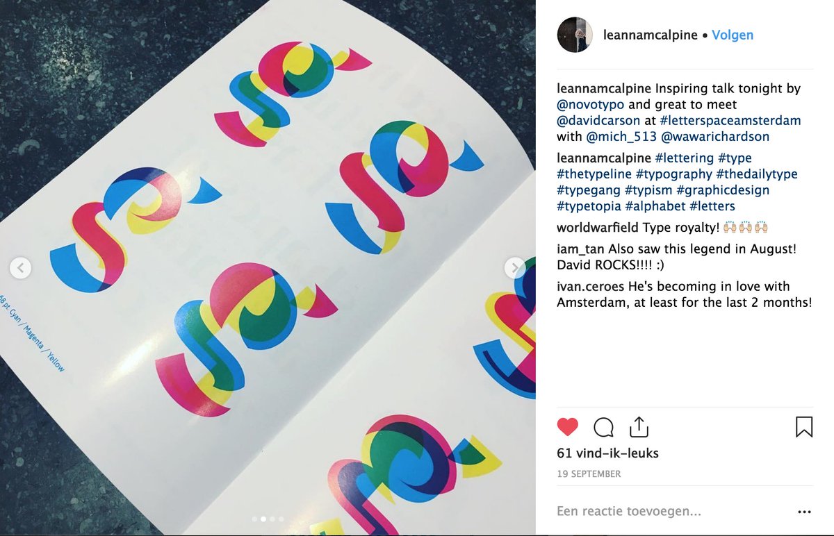 NovoTypo's tweet photo. Nice pics by @leannamcalpine of my #novotypo #colorfonts presentation last week at @lttrspc Many thanks for attending @d_carson_design https://t.co/40VUW5DWZD