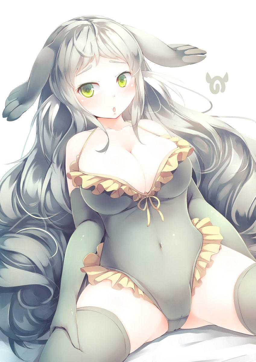 「お題箱にあったチチュウカイモンクアザラシのモイモイちゃん はいれぐ #けものフレ」|柑咲 etc.のイラスト
