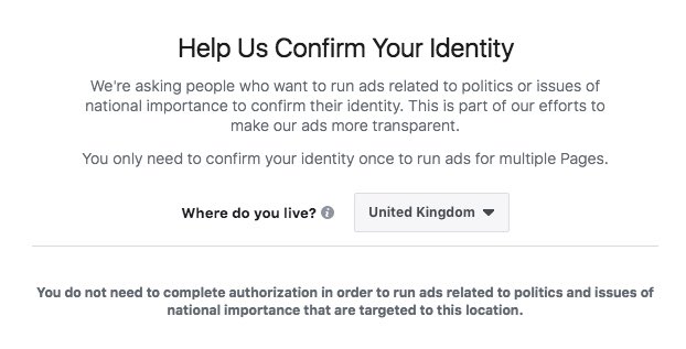 Anyone else being asked about ads related to politics or national importance? #facebook #DigitalMarketing #ppc #Security