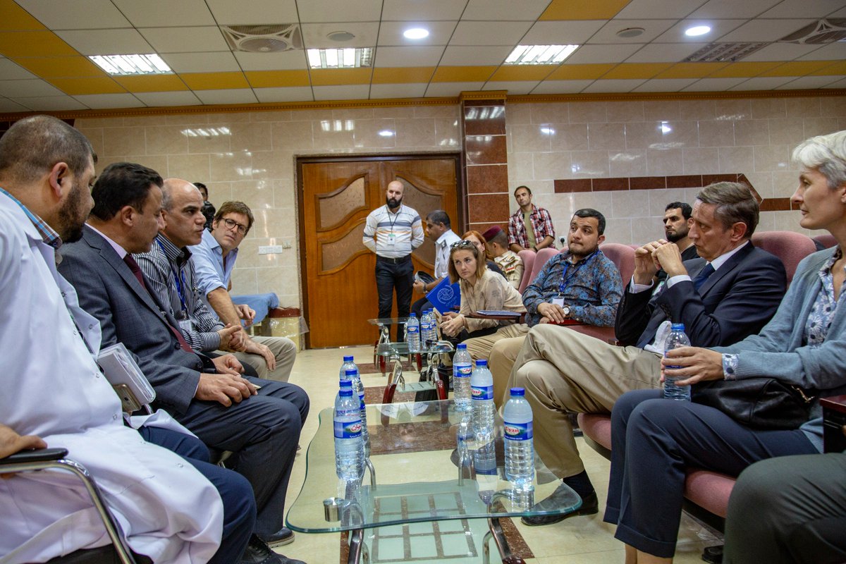 IOMIraq's tweet photo. Excited to accompany #German Ambassador to #Iraq &amp; @AuswaertigesAmt’s Consul Gen in KRI to Al-Salam Hospital in EastMosul. Our long-standing partnership w Germany was critical to restoring lifesaving &amp; life-sustaining health services at this public 🏥. #DankeDeutschland #Together https://t.co/63fVJBrHCn