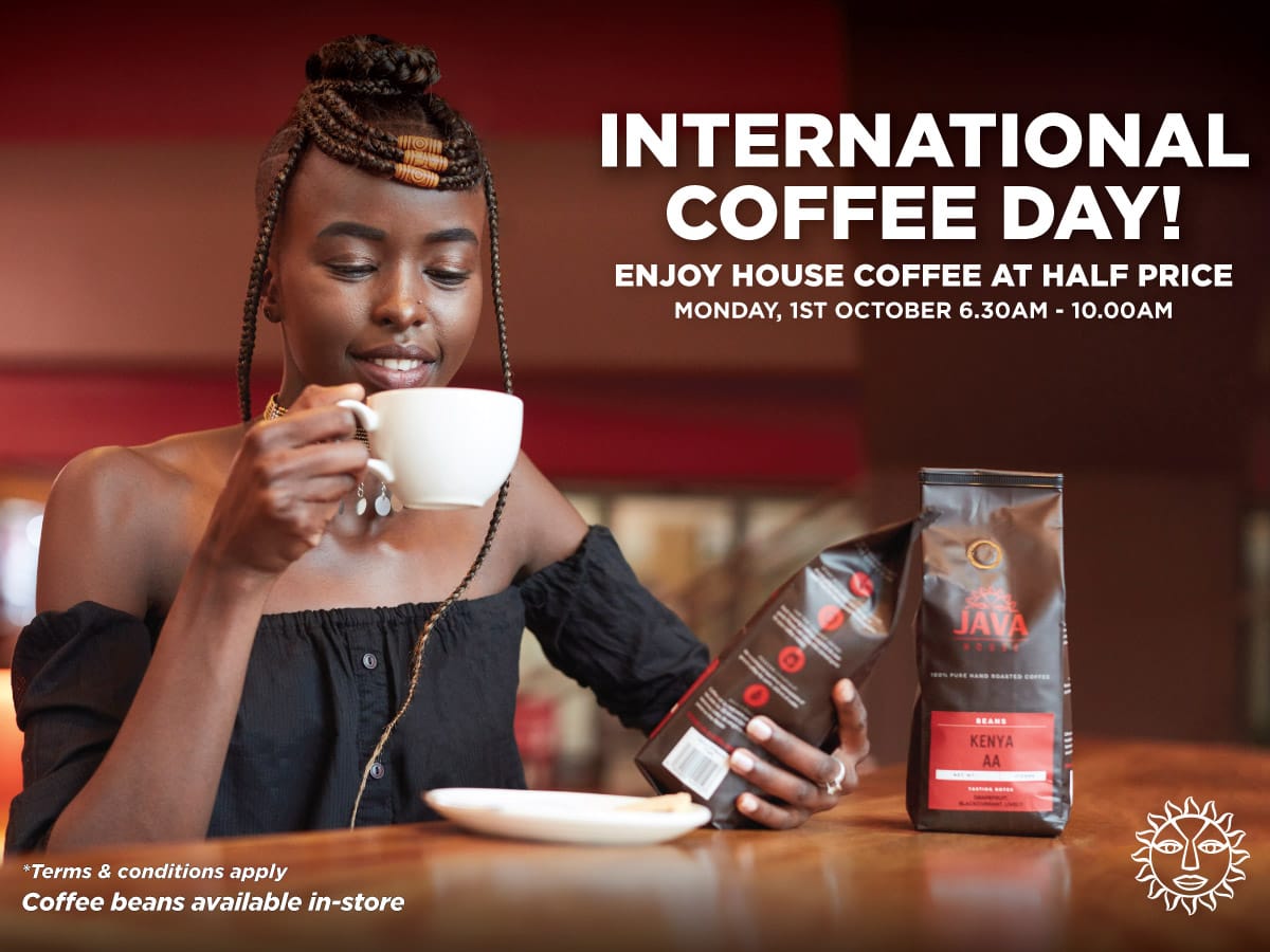 javahouseafrica's tweet image. There is no better way to break your Monday blues than a Java house coffee at half price. Celebrate International coffee day with us. Offer Valid on 1st Oct only from 6:30am-10:00am. ☕☕
#happyinternationalcoffeeday #javahouse #mondayblues #javacoffee #CoffeeDay