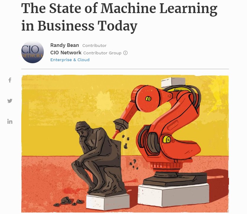 Good run through the 'State of machine learning today' in <a href="/Forbes/">Forbes</a> magazine - Worth a read #AI #machinelearning #bigdata #workplace ow.ly/QgsG30m18tc